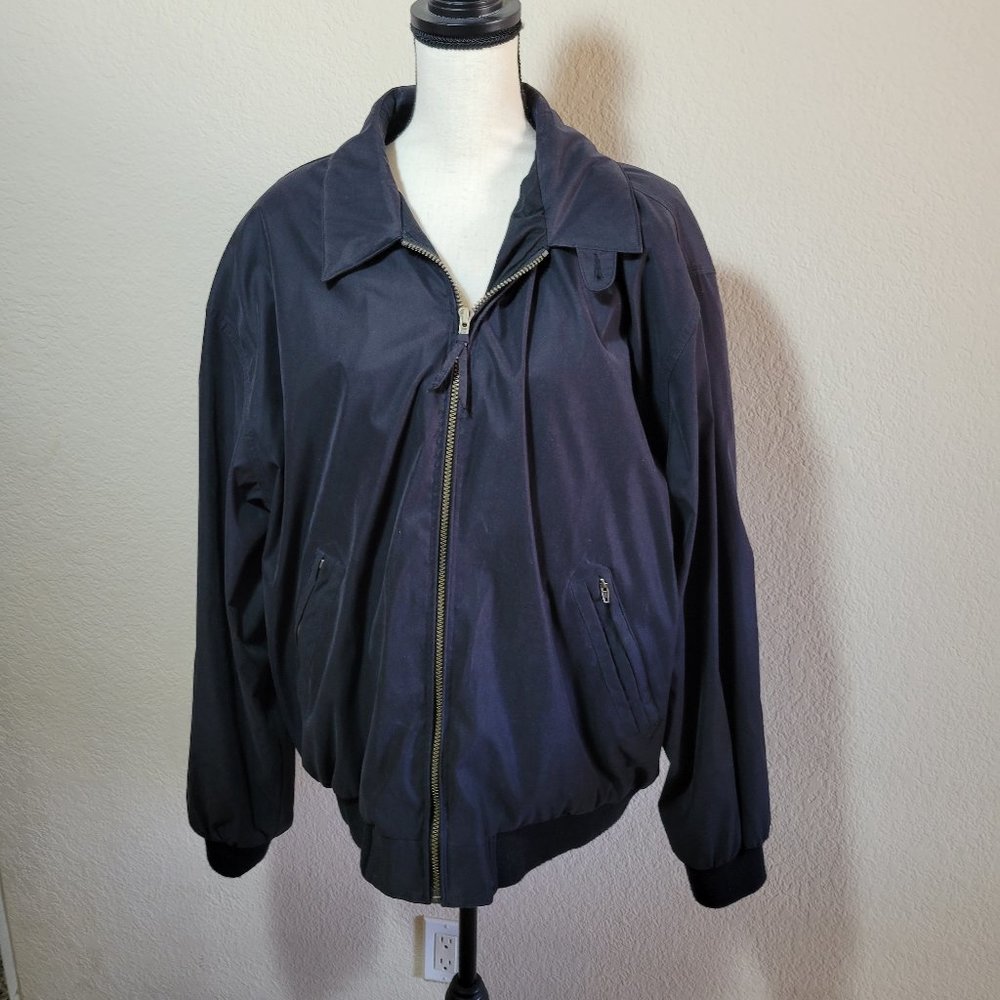 Weatherproof Mens Black Jacket XL Micro Fiber Coat Bomber Impermeable Zip Up
